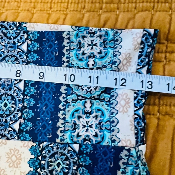 Lularoe Blue Printed‎ Pull On Azure Skirt A-Line Midi Length Size Small - Picture 4 of 7